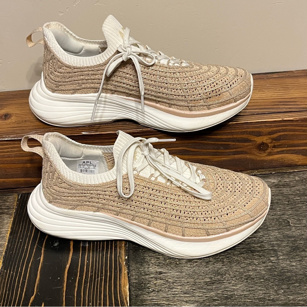 APL X Nastia Liuken TechLoom Zipline Sneakers - Champagne Metallic - Picture 2 of 16